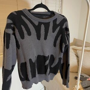 Stylish Gray and Black Women's Sweater